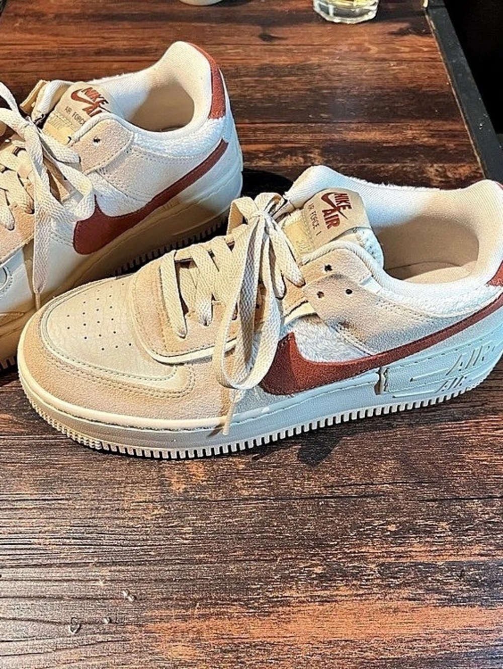 Nike Air Force 1 Shadow Shimmer Mars Stone Sneakers